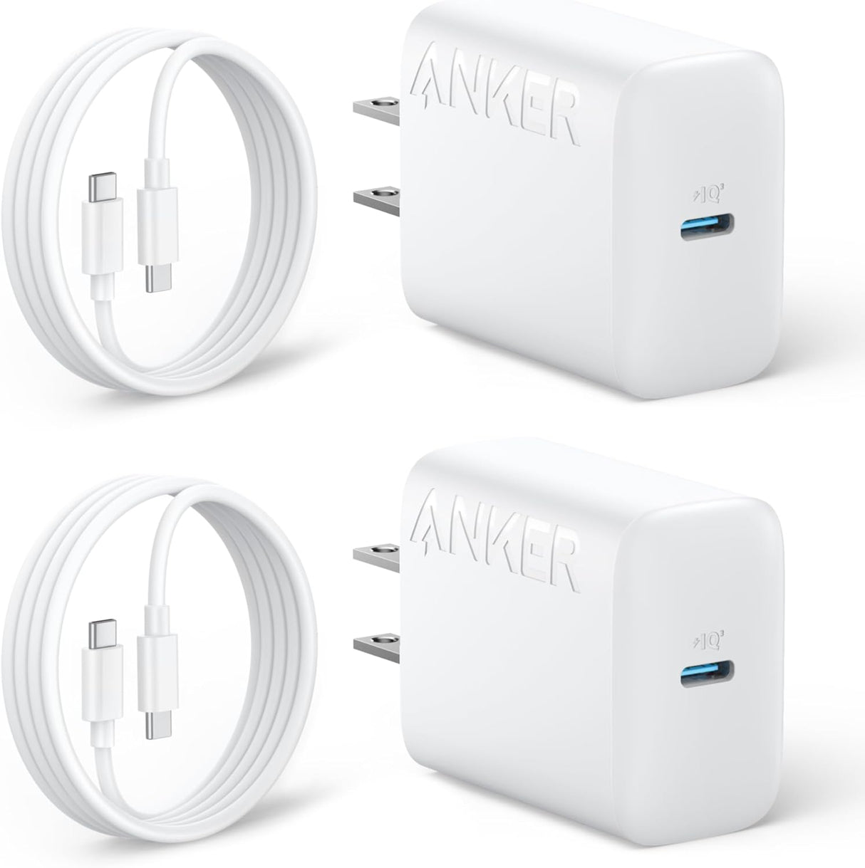 Cargador USB-C 25W Anker con cable para Samsung y más