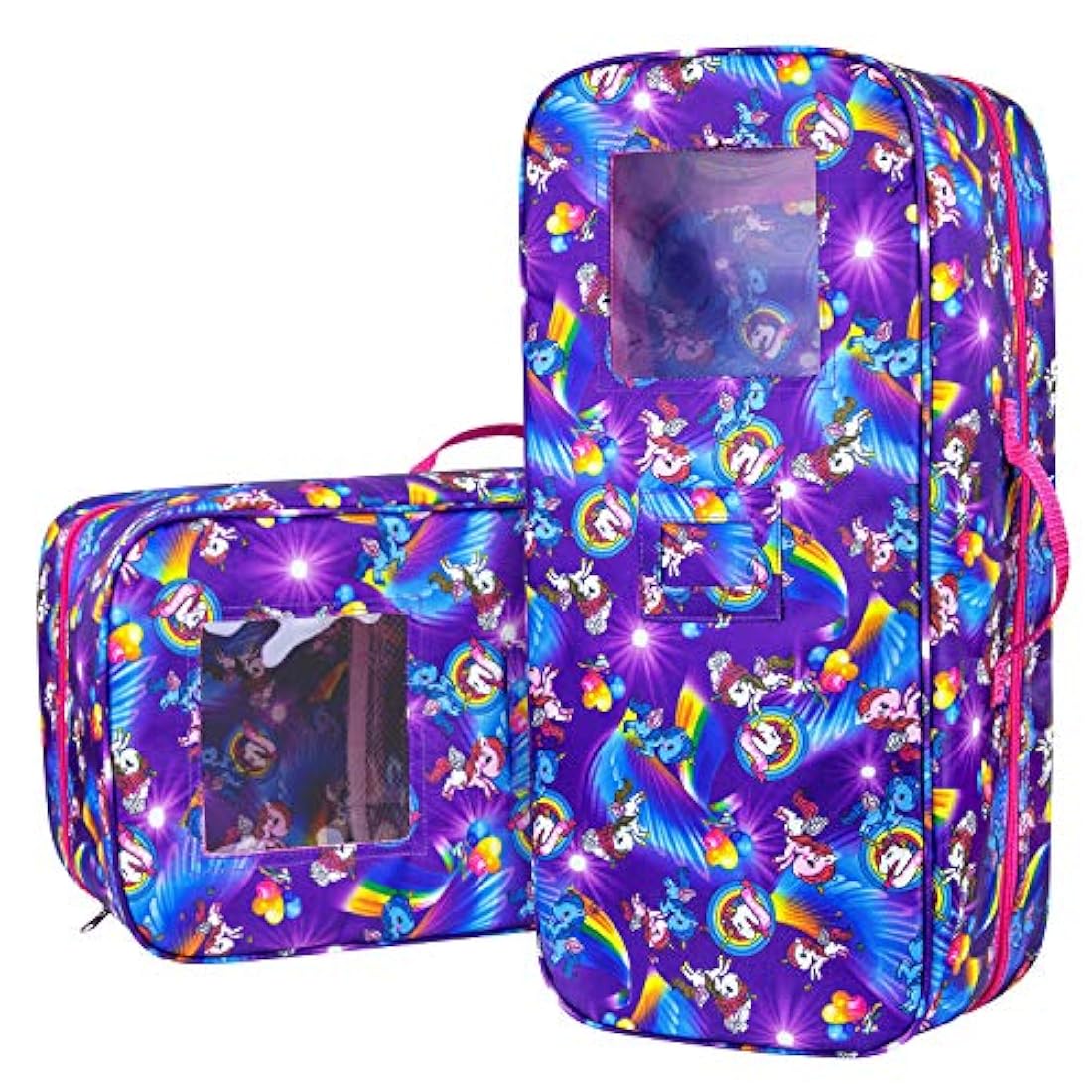 Bolsa de viaje para muñecas de unicornio.