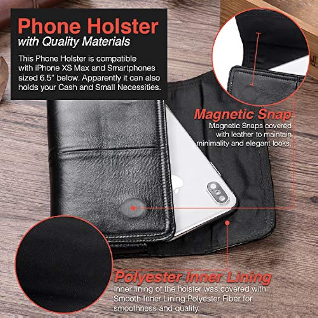 Funda para iPhone 8 Plus, con lazo para cinturón Hengwin -