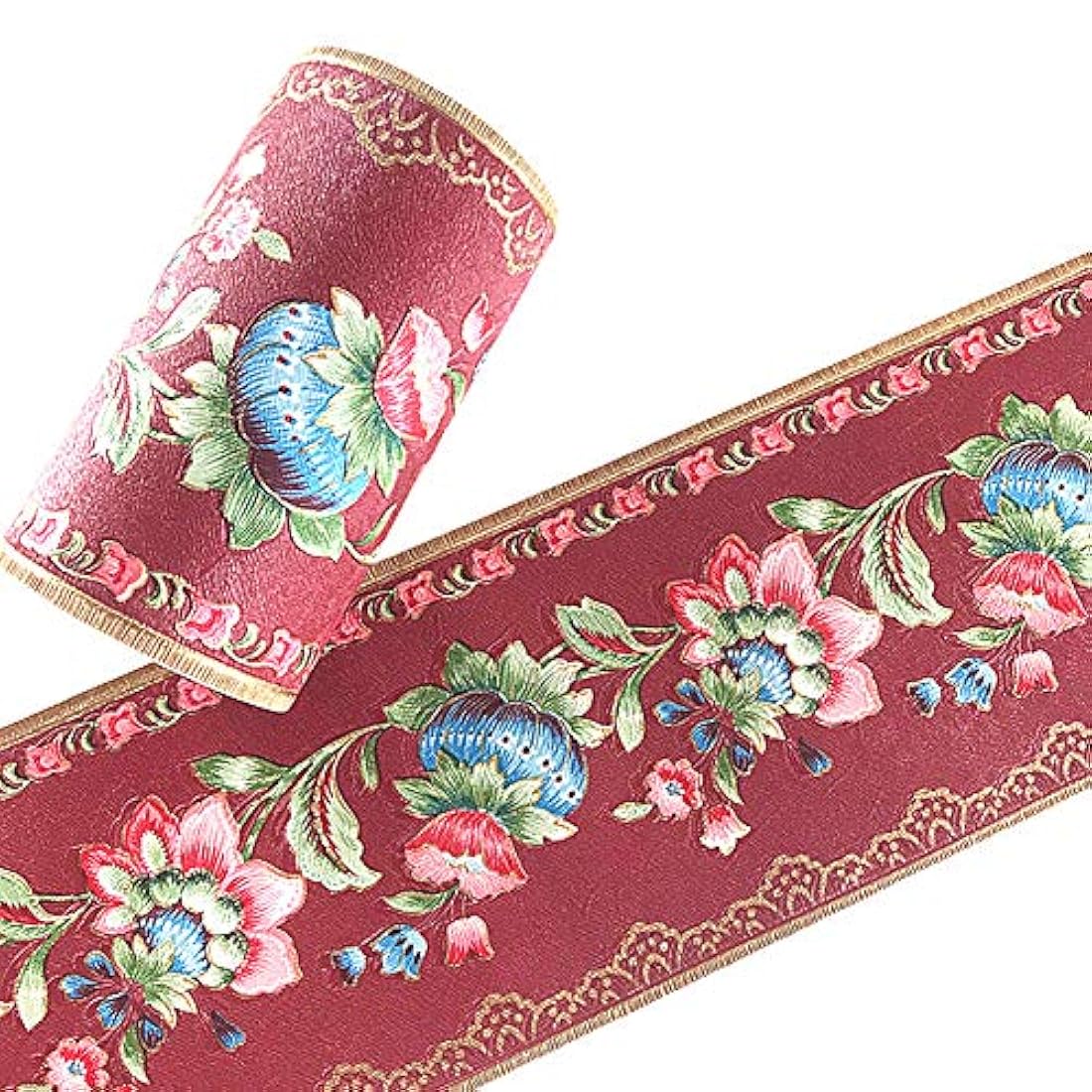 Papel pintado autoadhesivo decorativo rojo (16.4 ft)