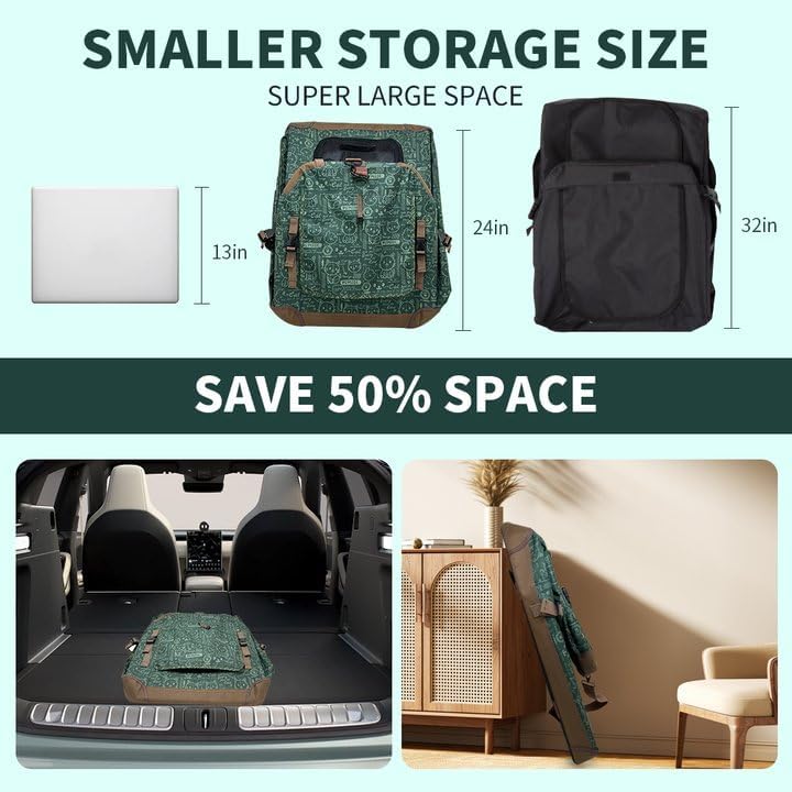 Transportadora de mascotas extra grande, plegable, 24x16.5x16