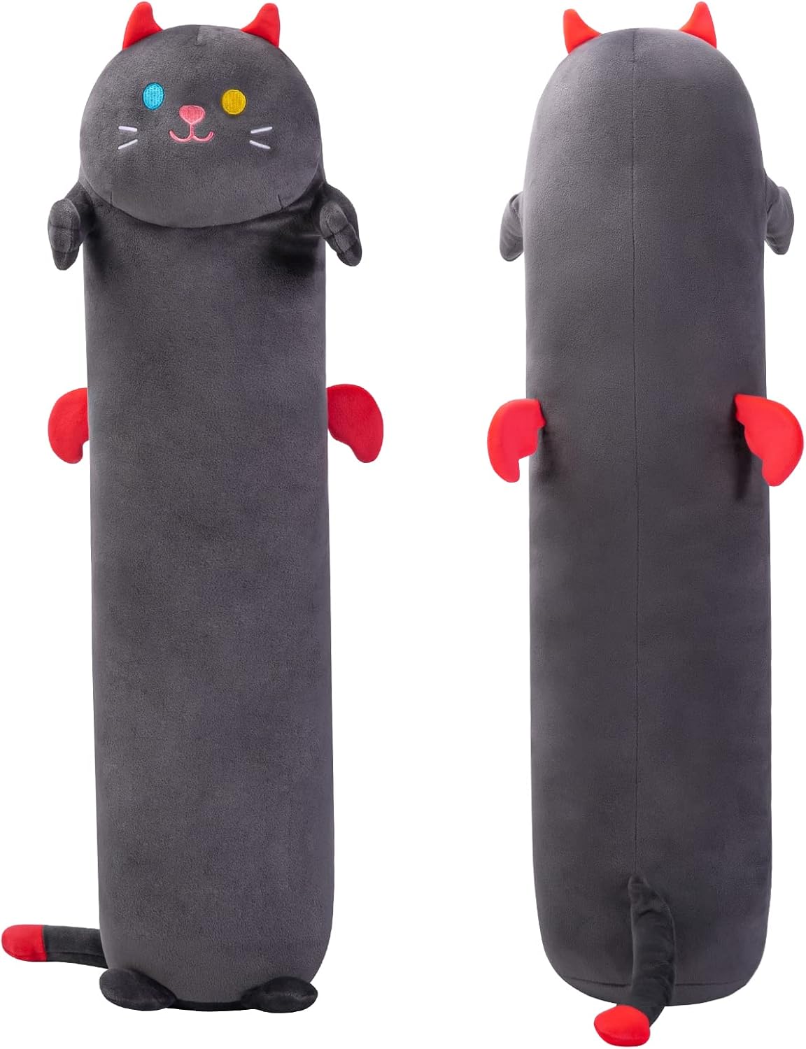 Peluche de gato larga de 20 pulgadas negro