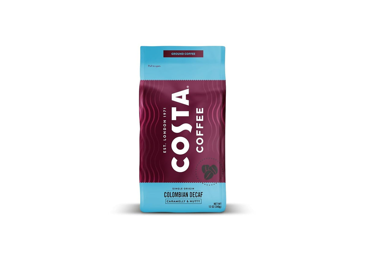 Café Molido Costa Coffee, Descafeinado Colombiano, 12oz