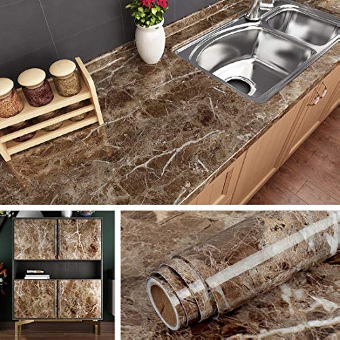 papel autoadhesivo de pegar y quitar para encimera