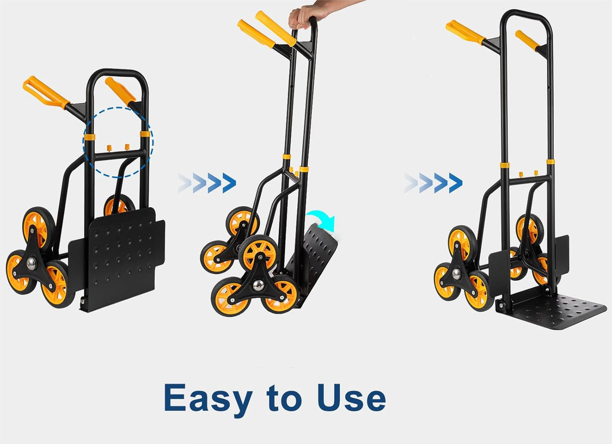 Carretilla de Escalera, 2 en 1, 350 lbs, 6 Ruedas, Modelo X123