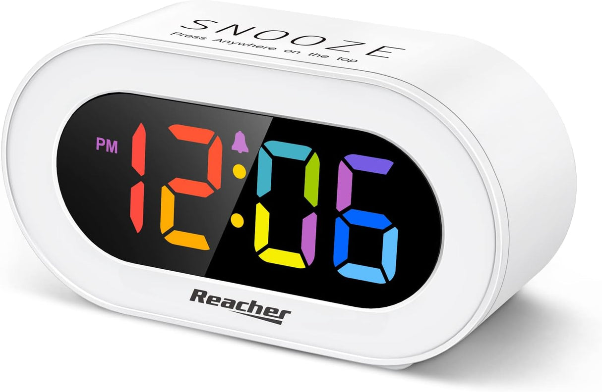 Reloj Digital Despertador con Snooze y Regulador de Brillo