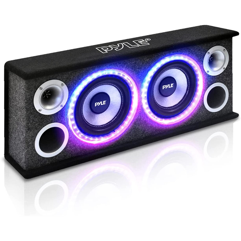 Parlantes de caja de subwoofer dual PYLE PL28BSL