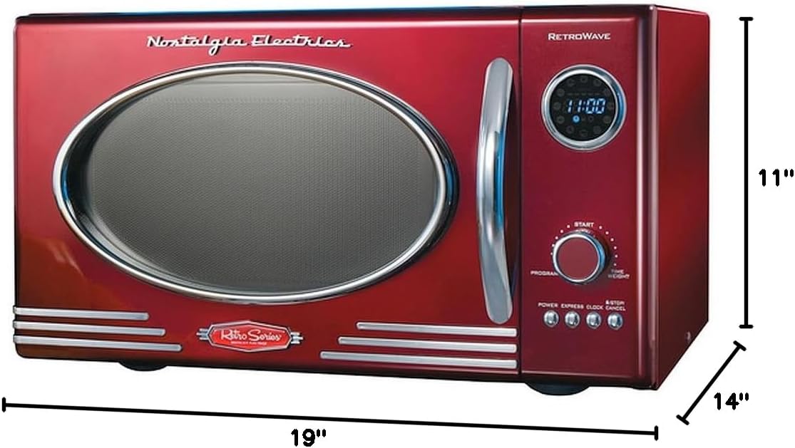 Microondas Retro, Nostálgico, 19x14x11, Modelo XYZ123