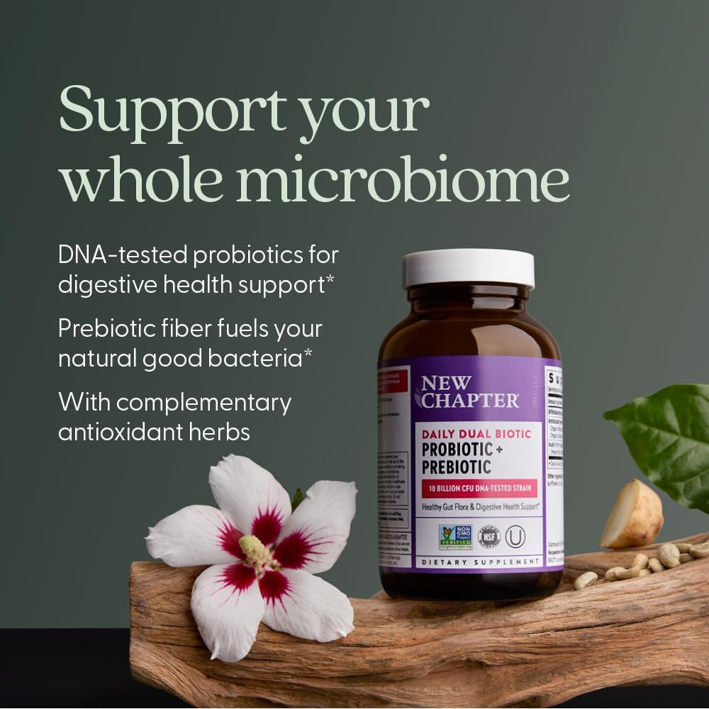 Nuevo Capítulo Daily Dual Biotic Probiótico + Prebiótico, 60 cápsulas