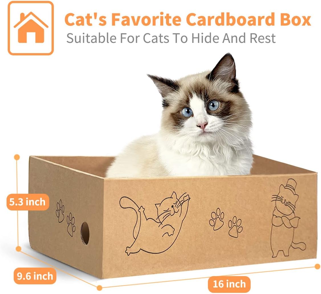Caja de cartón rascador para gatos de interior 5 paquetes