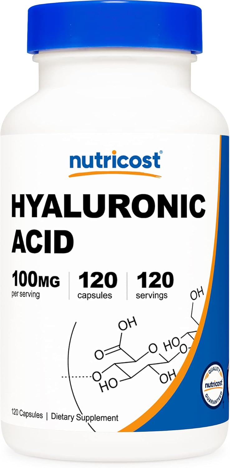 Cápsulas de ácido hialurónico 100 mg 120 cápsulas Nutricost