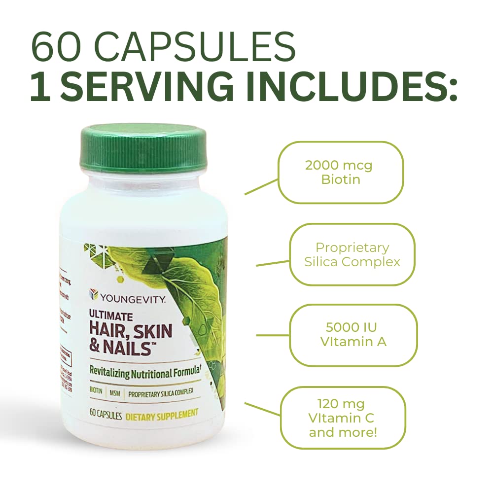 Suplemento para cabello, piel y uñas Youngevity - 60 cápsulas