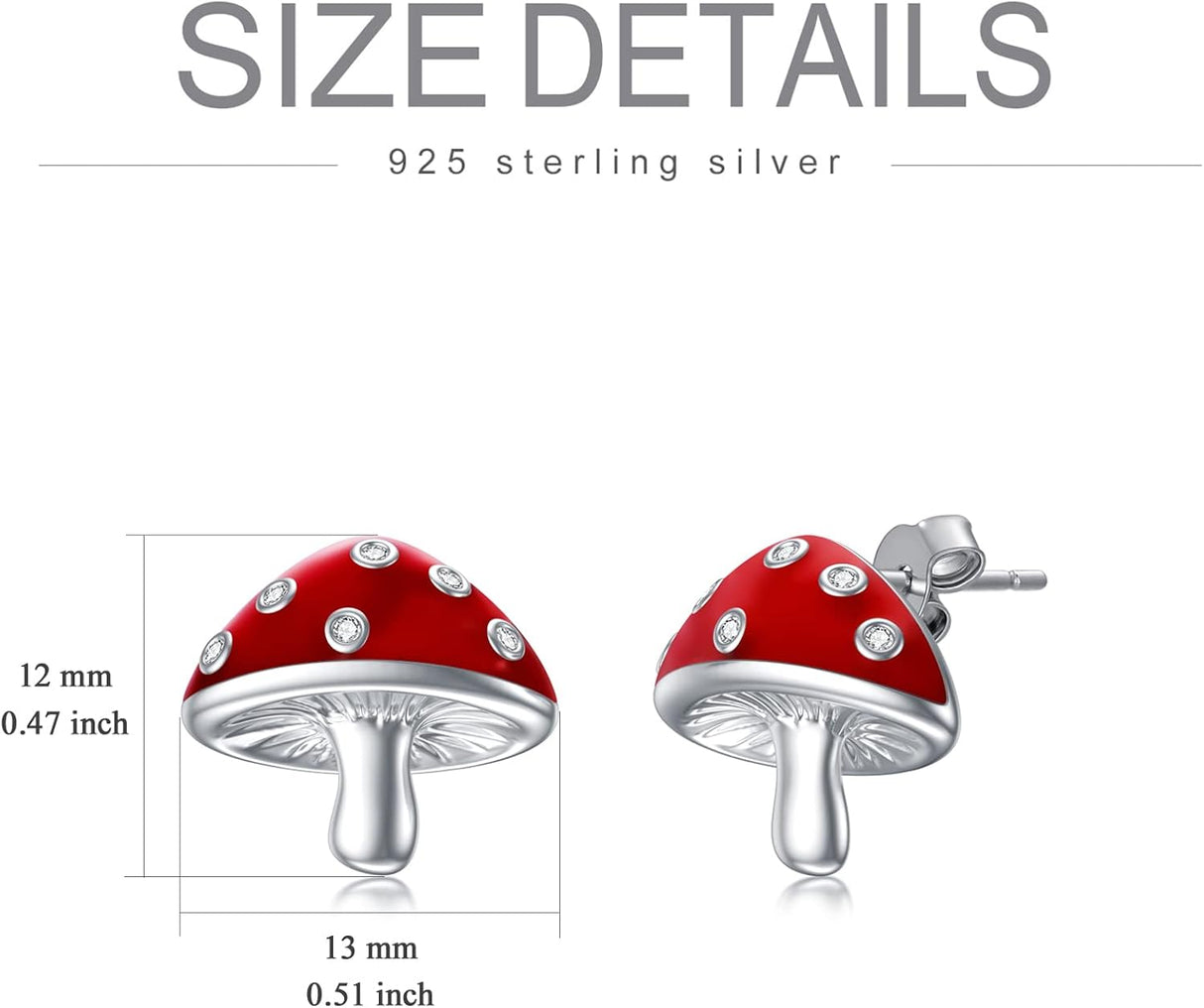 Aretes de hongos para mujeres