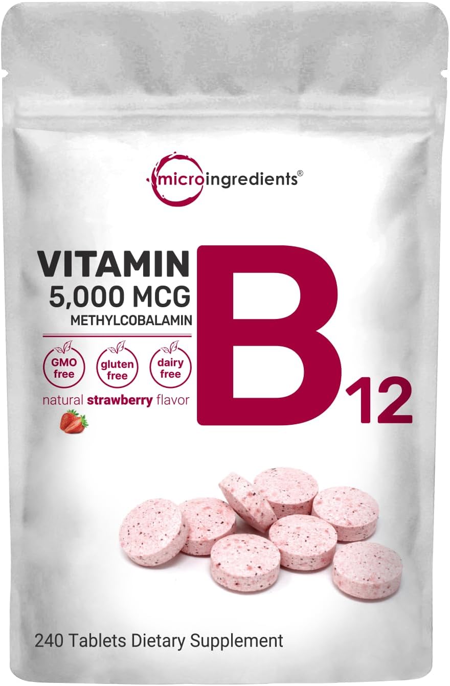 Vitamin B12 5000mcg Methyl B12 Micro Ingredients 240 Tabletas