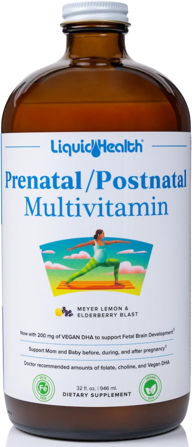 Multivitamínico líquido prenatal/posnatal con folato real