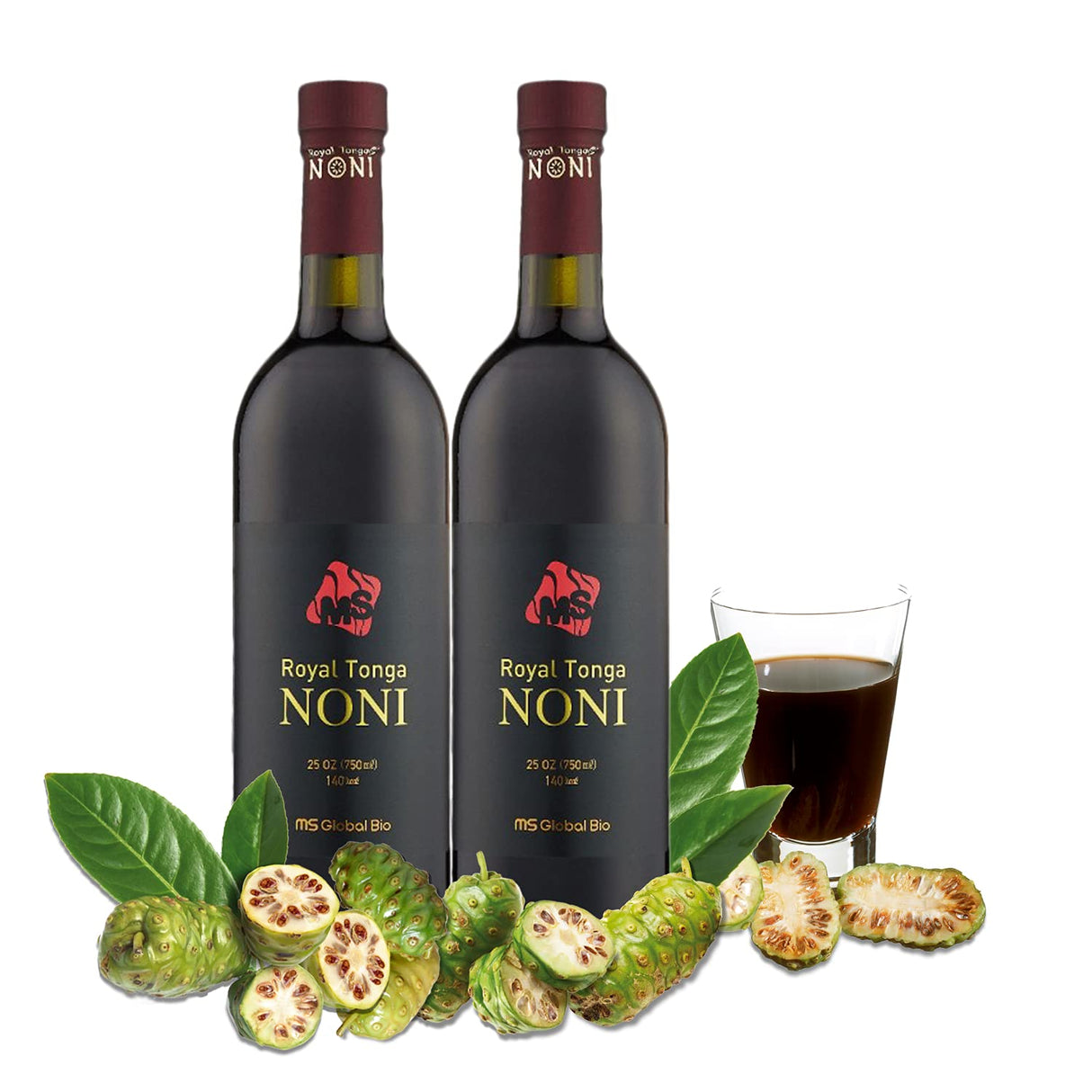 Royal Tonga Noni - Jugo NONI 100% auténtico (caja de 2 unidades), botellas de 25 onzas, jugo de noni, jugo de nonie, bebida de noni, jugo de noni, jugo de noni, jugo de noni, fruta de noni, real noni