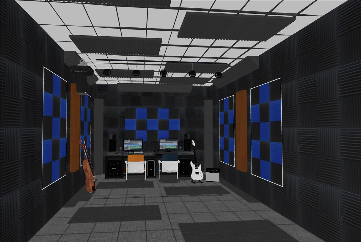 Paneles Acústicos Wedge 12 x 12 x 1 - 48 Piezas para Estudio