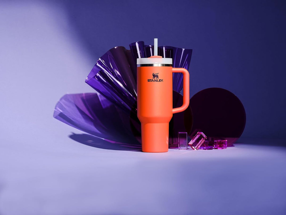 Stanley H2.0 FlowState - Vaso aislado al vacío de acero inoxidable con tapa y popote para agua, té helado o café