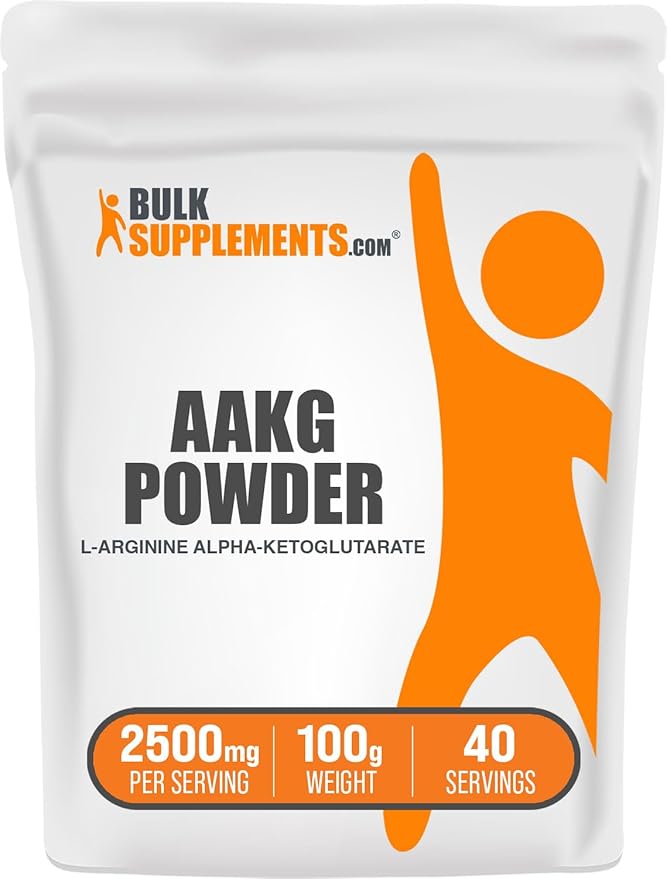 AAKG en polvo BulkSupplements - 2500mg, 100g, sin gluten