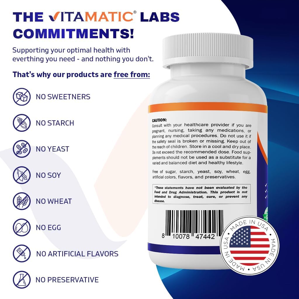Vitamatic 5-HTP 200mg con B6 - 240 Cápsulas Vegetarianas