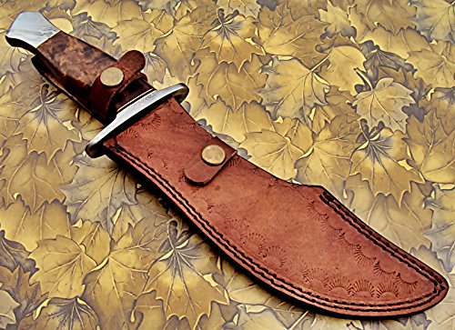 Cuchillo de caza hecho a mano de acero de Damasco 13.00