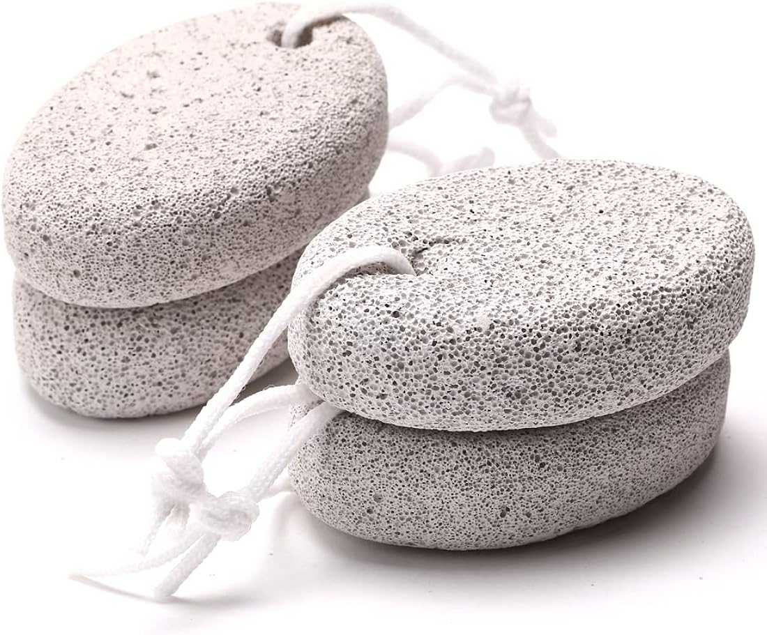Paquete de 4 piedras pómez naturales para pies Borogo