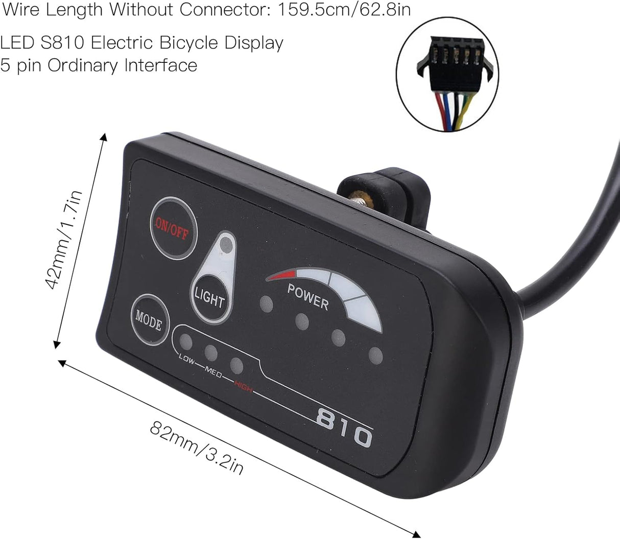 Pantalla LED S810 para Bicicleta Eléctrica 36V 48V Control