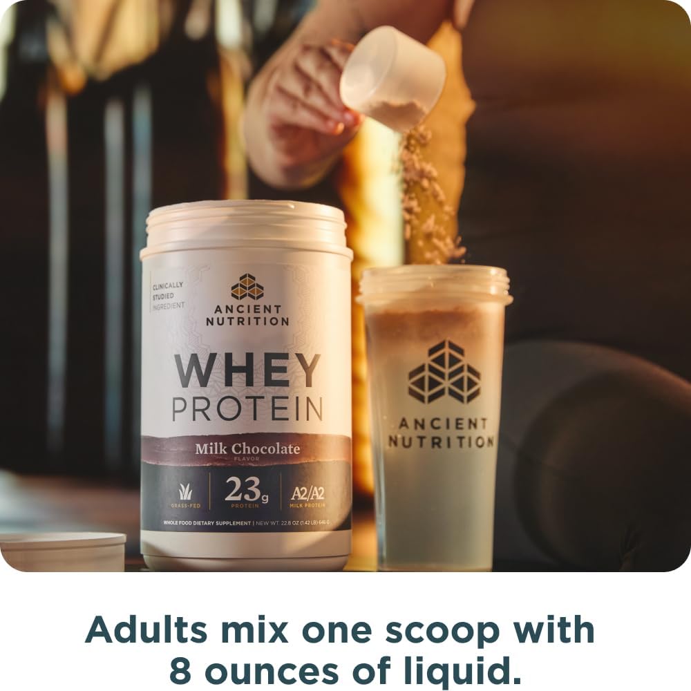 Proteína de suero de leche orgánica, Ancient Nutrition, 23g, 20 serv.