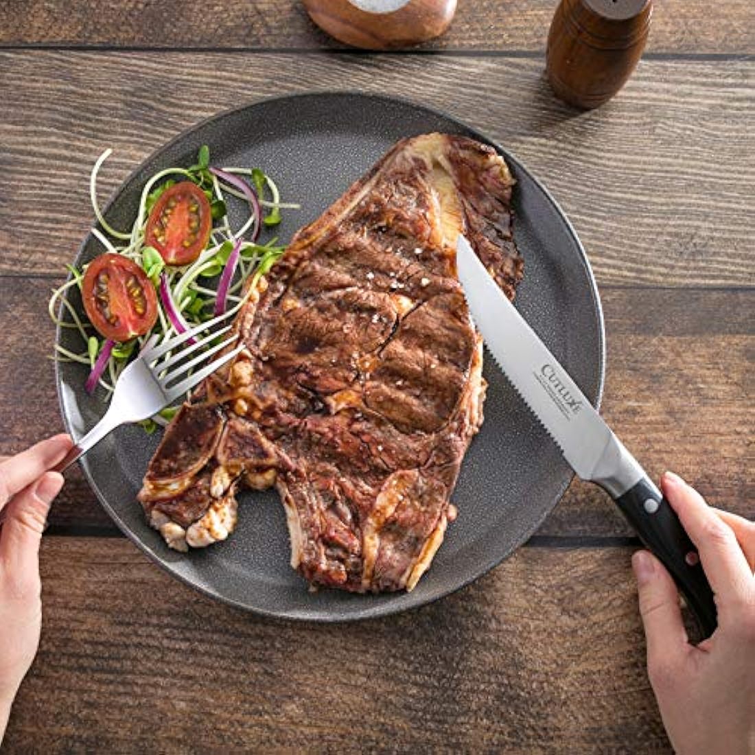 Cutluxe - Cuchillos para carne (acero al carbono forjado)