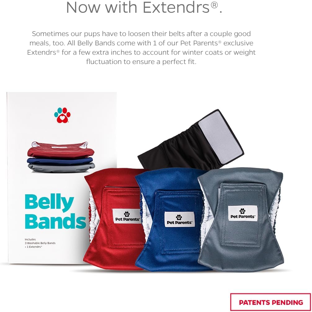 Pet Parents Bandas vientre lavables de alta calidad perros medianos machos