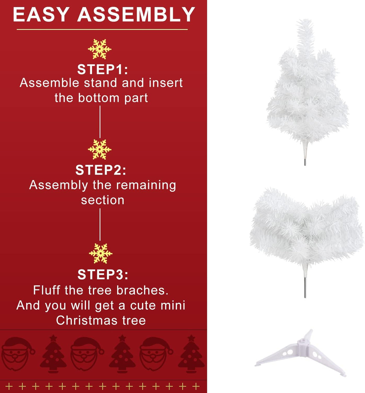 Árbol de Navidad Artificial Mini, 80 Ramas para Decoración