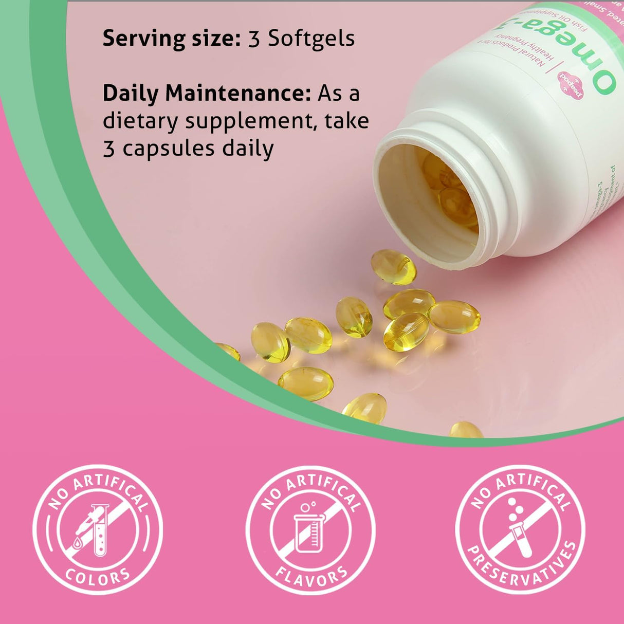 Peapod Omega-3 Premium Suplemento de aceite de pescado