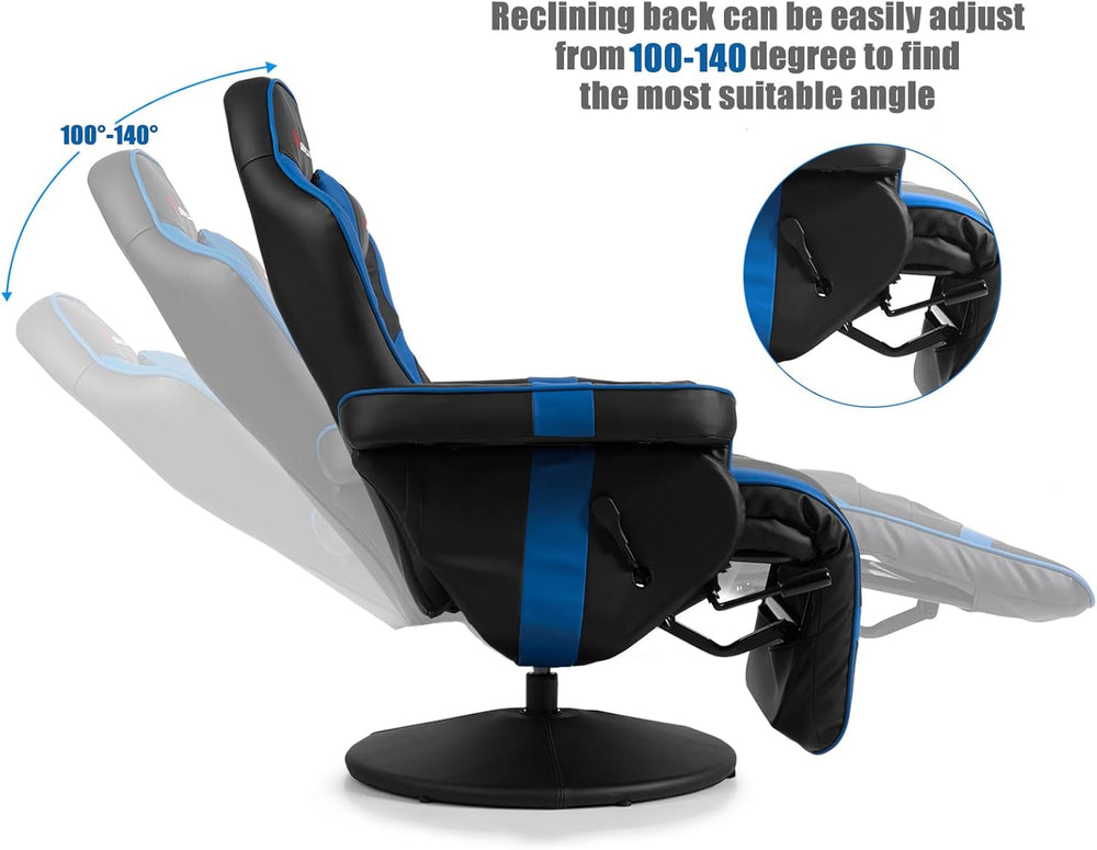Silla Gamer reclinable de masaje, Azul DJY-196 POWERSTONE