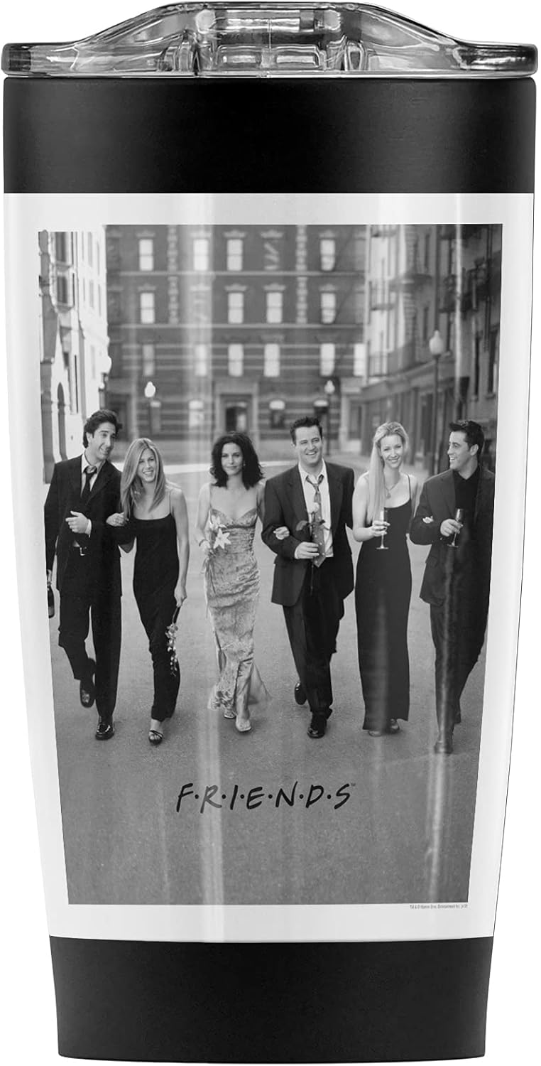 Taza de Acero Inoxidable 20 oz, Friends, Aislada, Tapa a Prueba