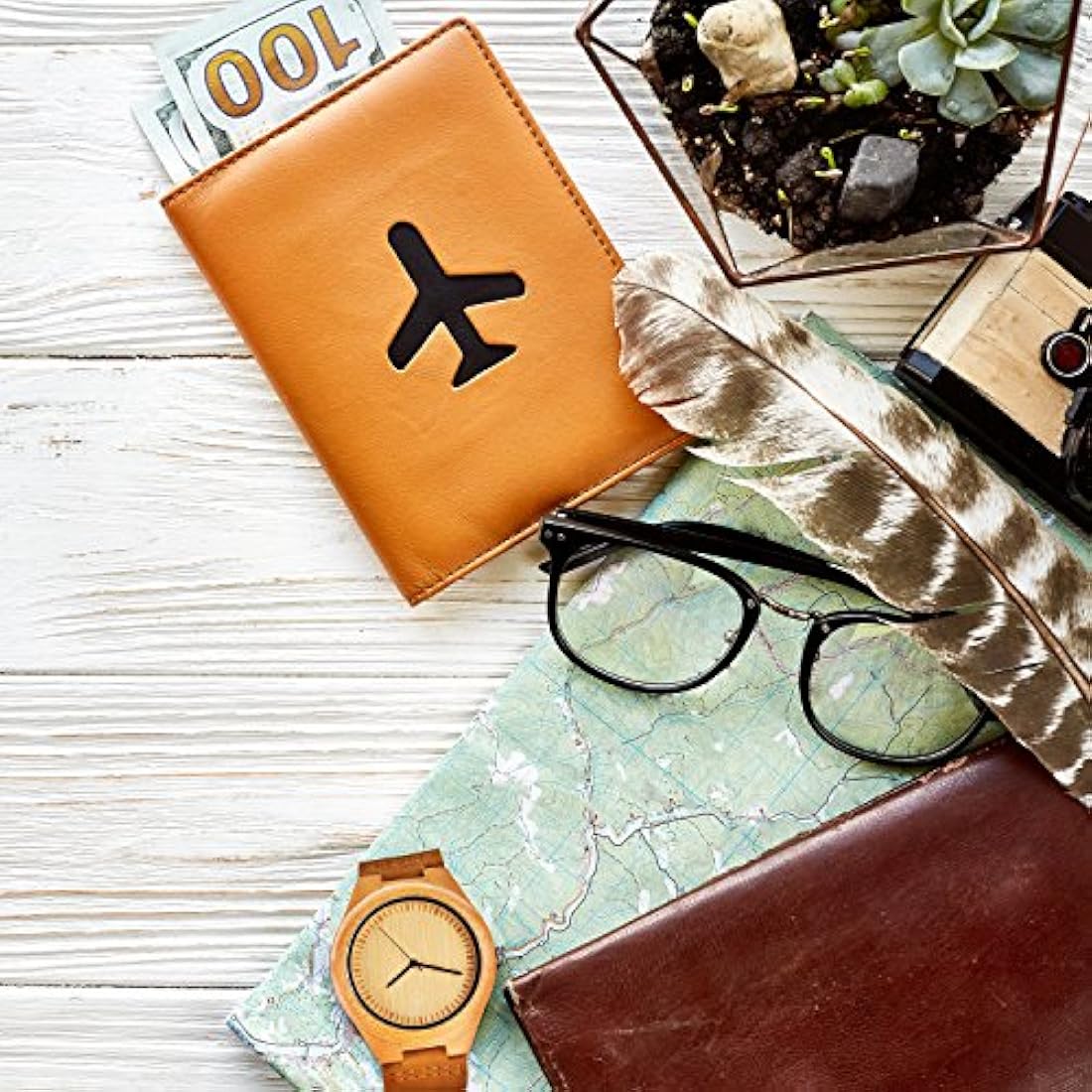 Reloj de madera de bambú