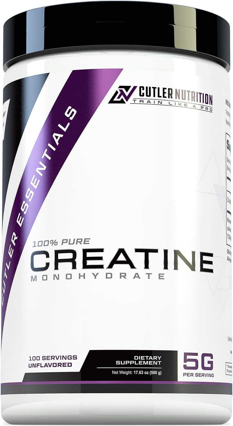 Creatina Pura Cutler Nutrition 5g Por V, 100 Serv.