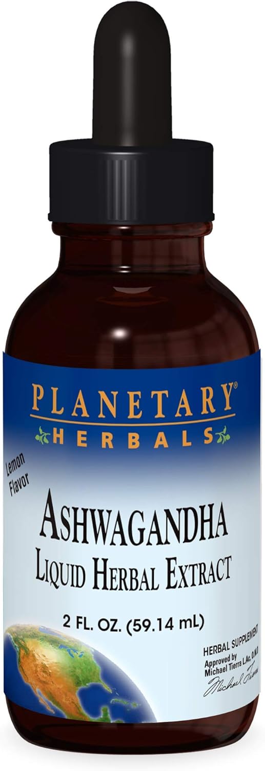 Extracto Herbal Líquido Ashwagandha Planetary Herbals 2 oz