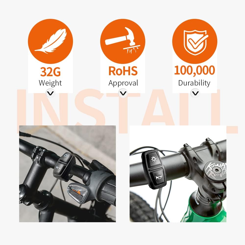 Interruptor de Luz y Bocina WUXING 24V/36V/48V/60V/72V DK226/DK11