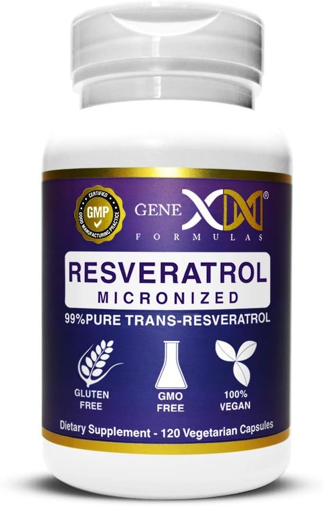 Suplemento GENEX Trans Resveratrol 1000mg que sirve 99%