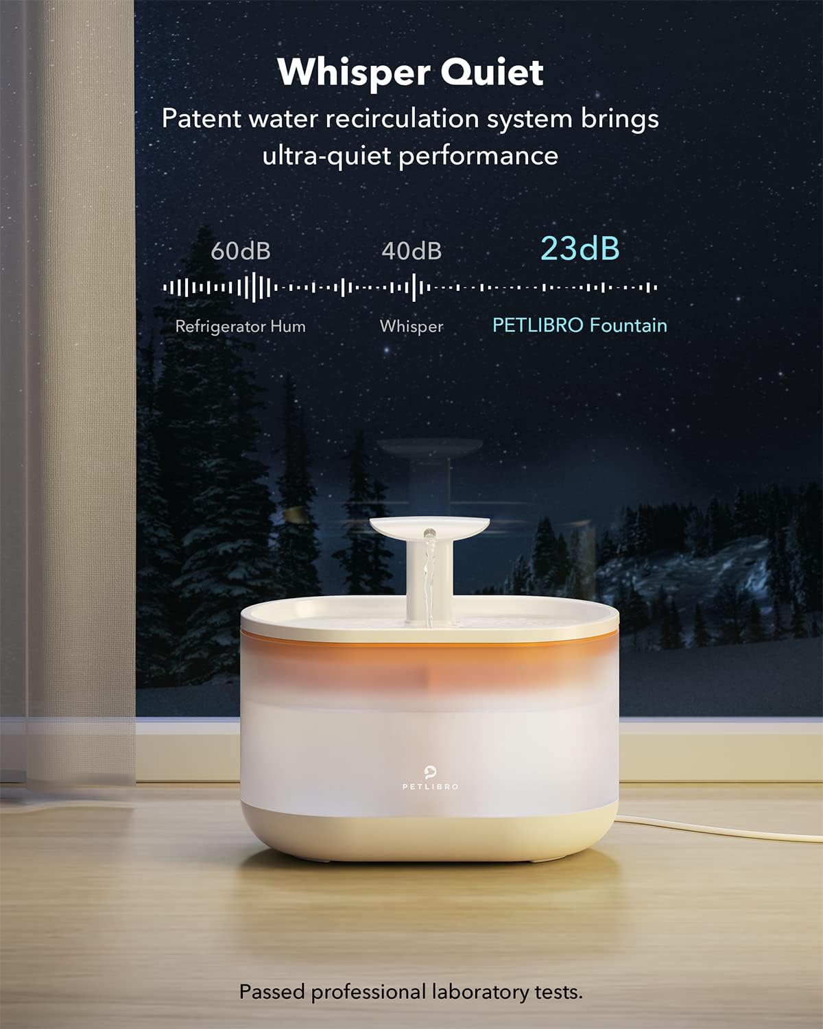 Fuente de agua de 2,1 L para gatos, Blanco WF002 PETLIBRO