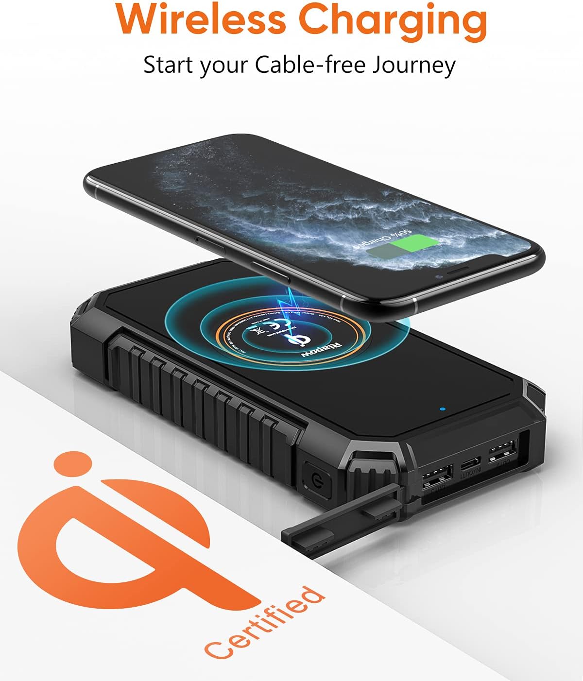 Cargador de energía solar para celular de 26800 mAh