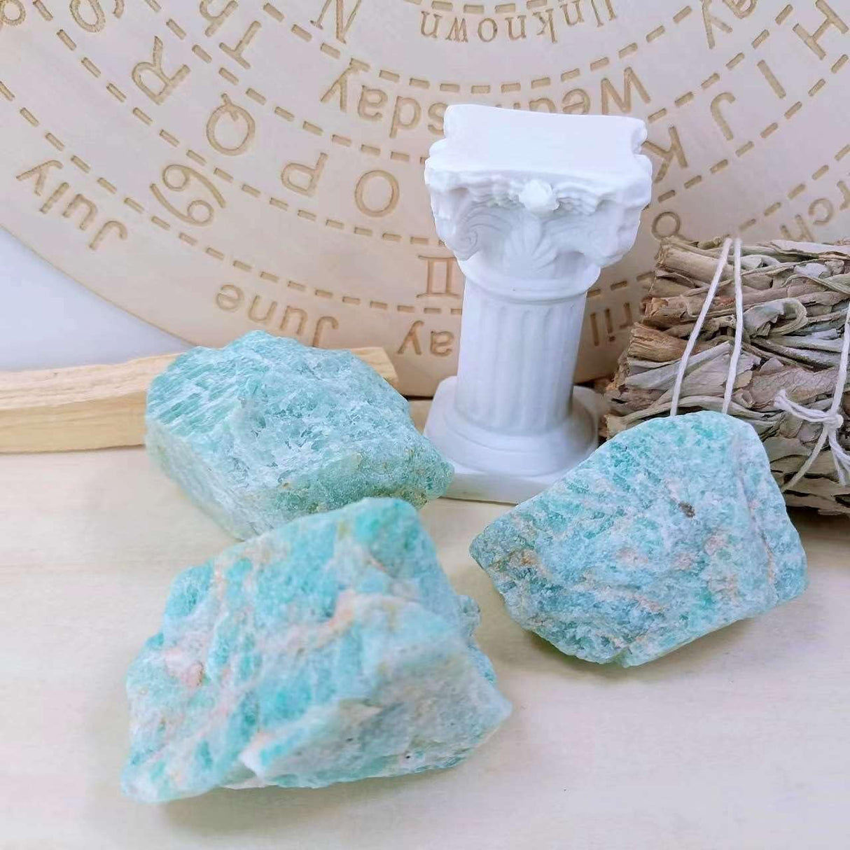 LAIDANLA Amazonite - Piedras naturales en bruto de 2 pulgada