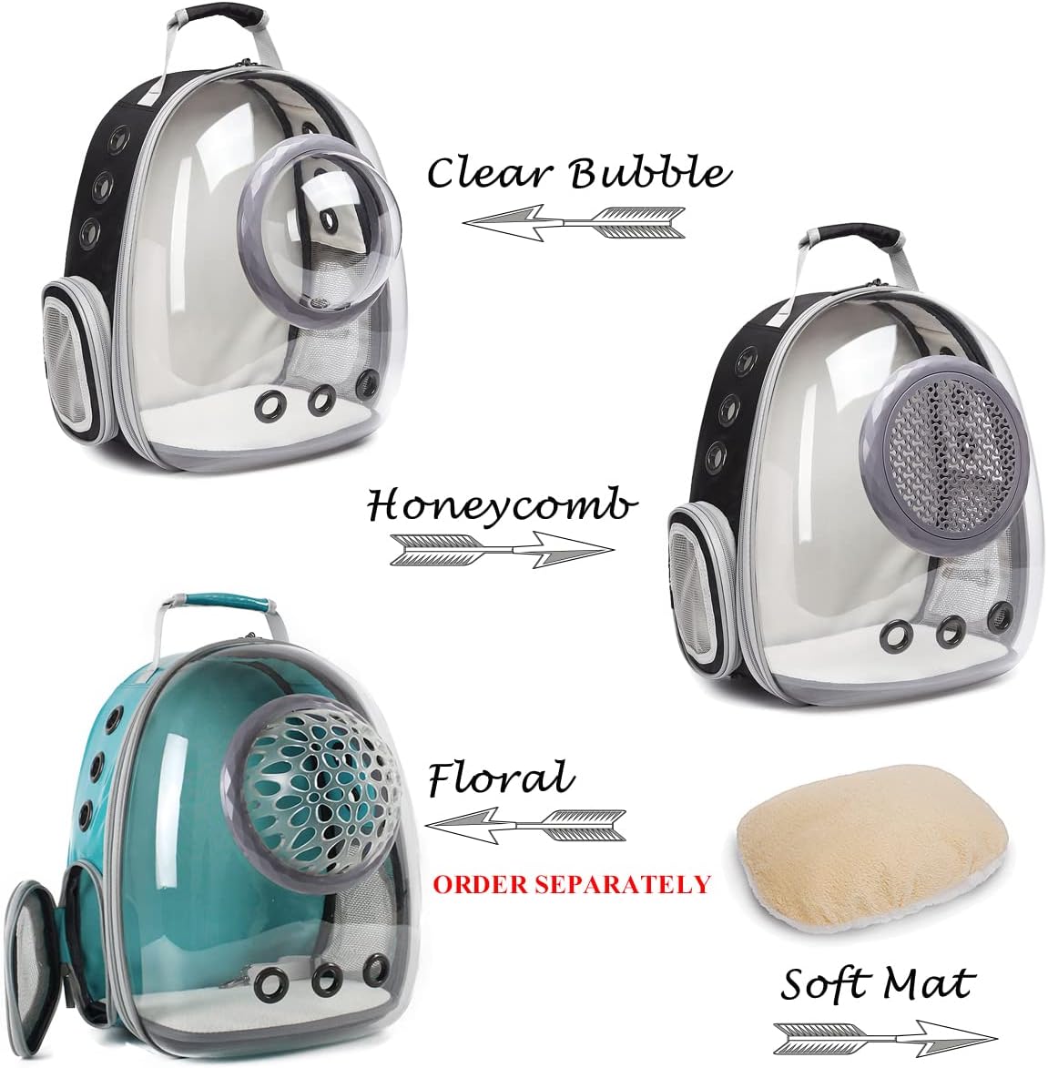 Mochila transportadora para gatitos impermeable