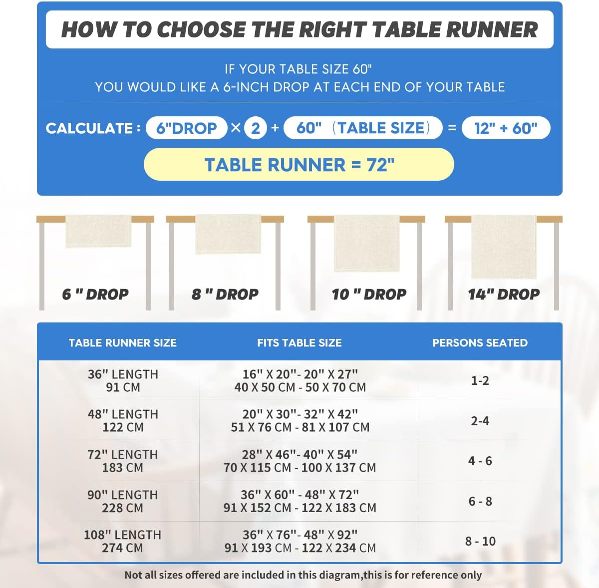 Caminito de Mesa Artoid Mode, Invierno, 13 x 72 Pulgadas