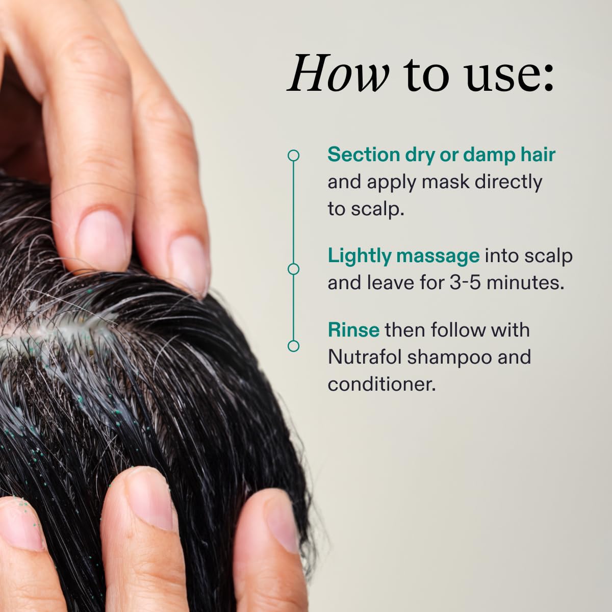 Mascarilla exfoliante para el cuero cabelludo Nutrafol