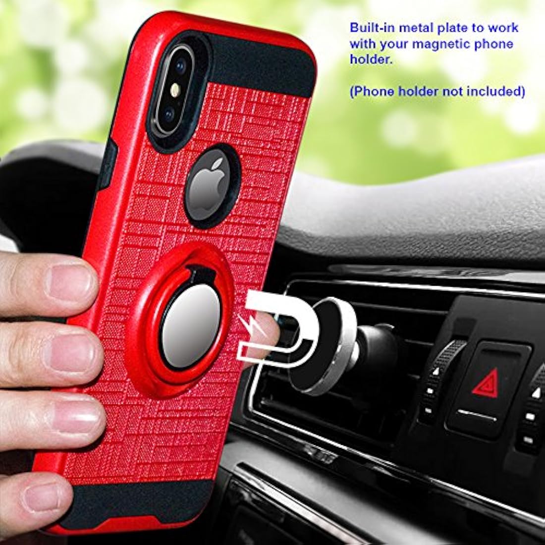 Funda híbrida para LG V50 con soporte de anillo Z-GEN -