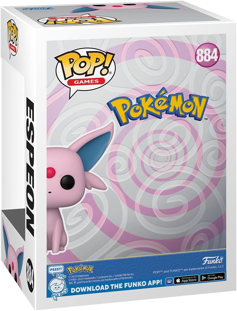 Funko Pop! Juegos: Pokemon - Espeon Flocked Exclusivo de Amazon