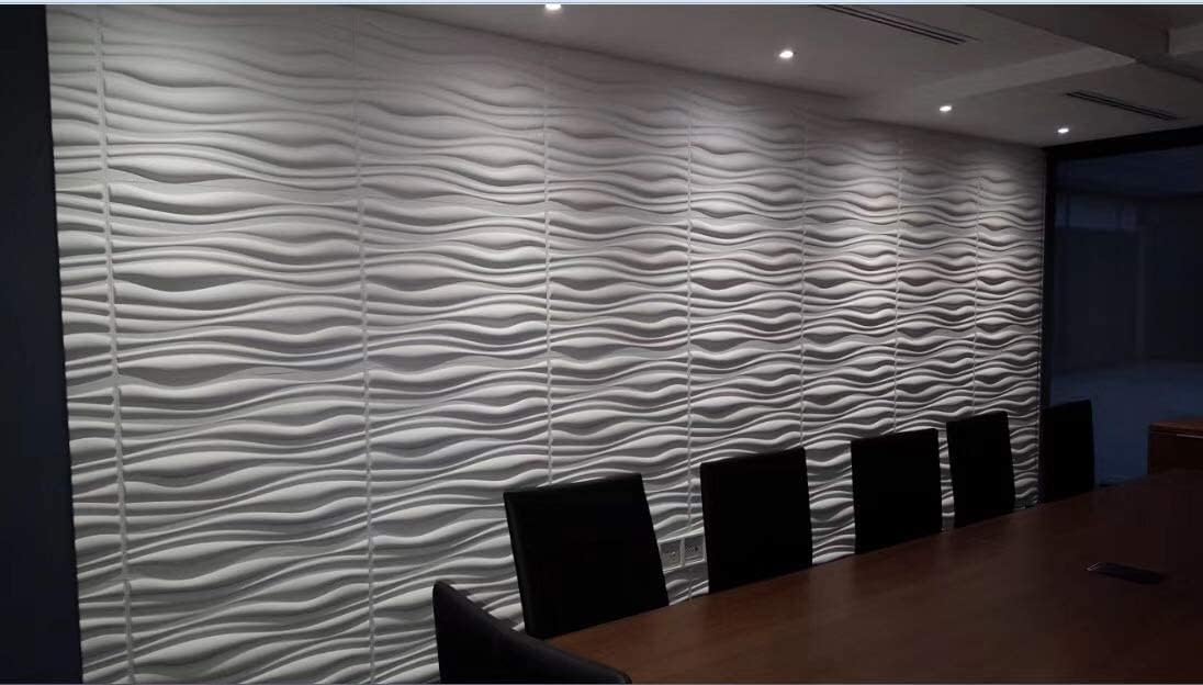 Paneles de pared decorativos de PVC 3D onda 2