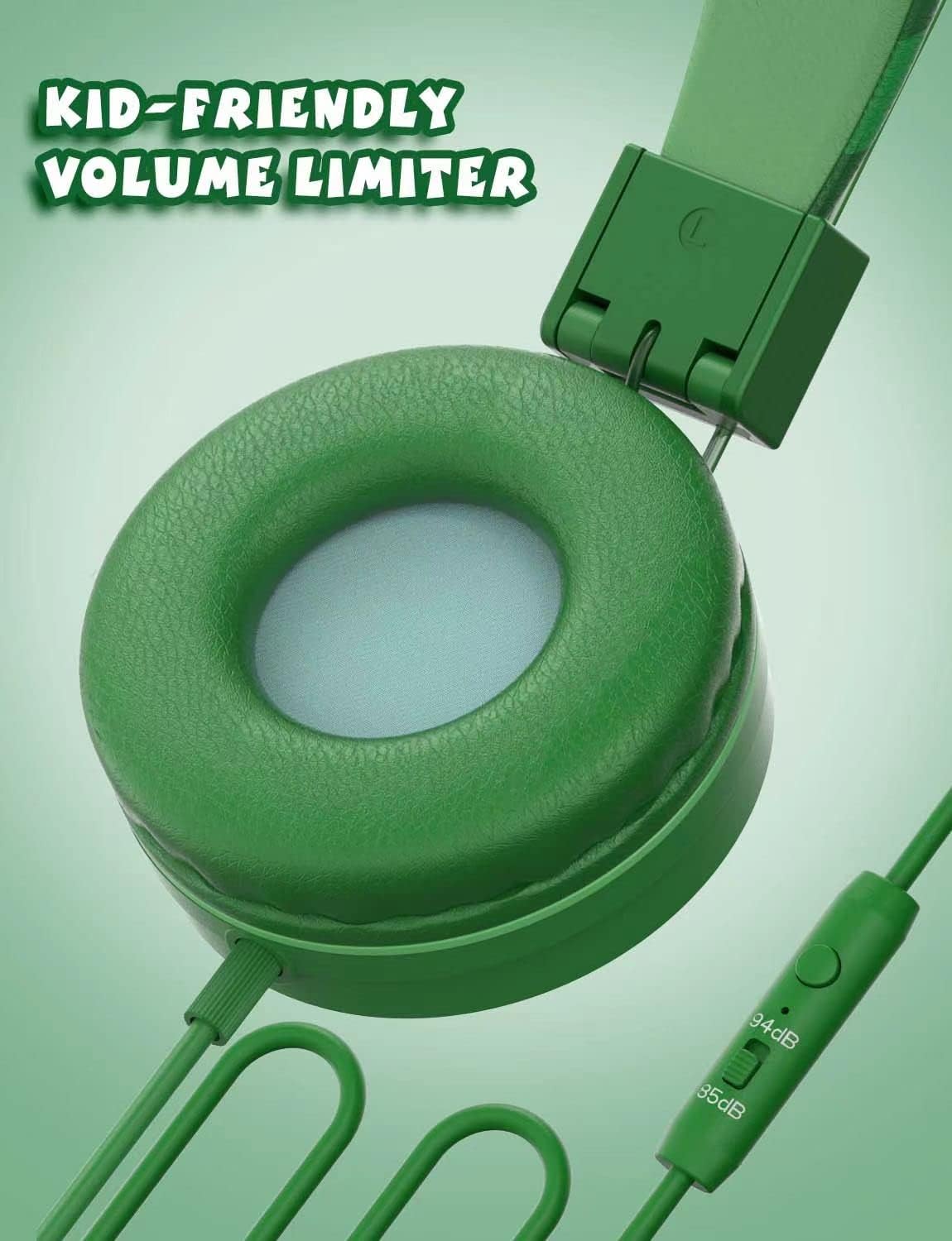 Auriculares de dinosaurio para niños con micrófono