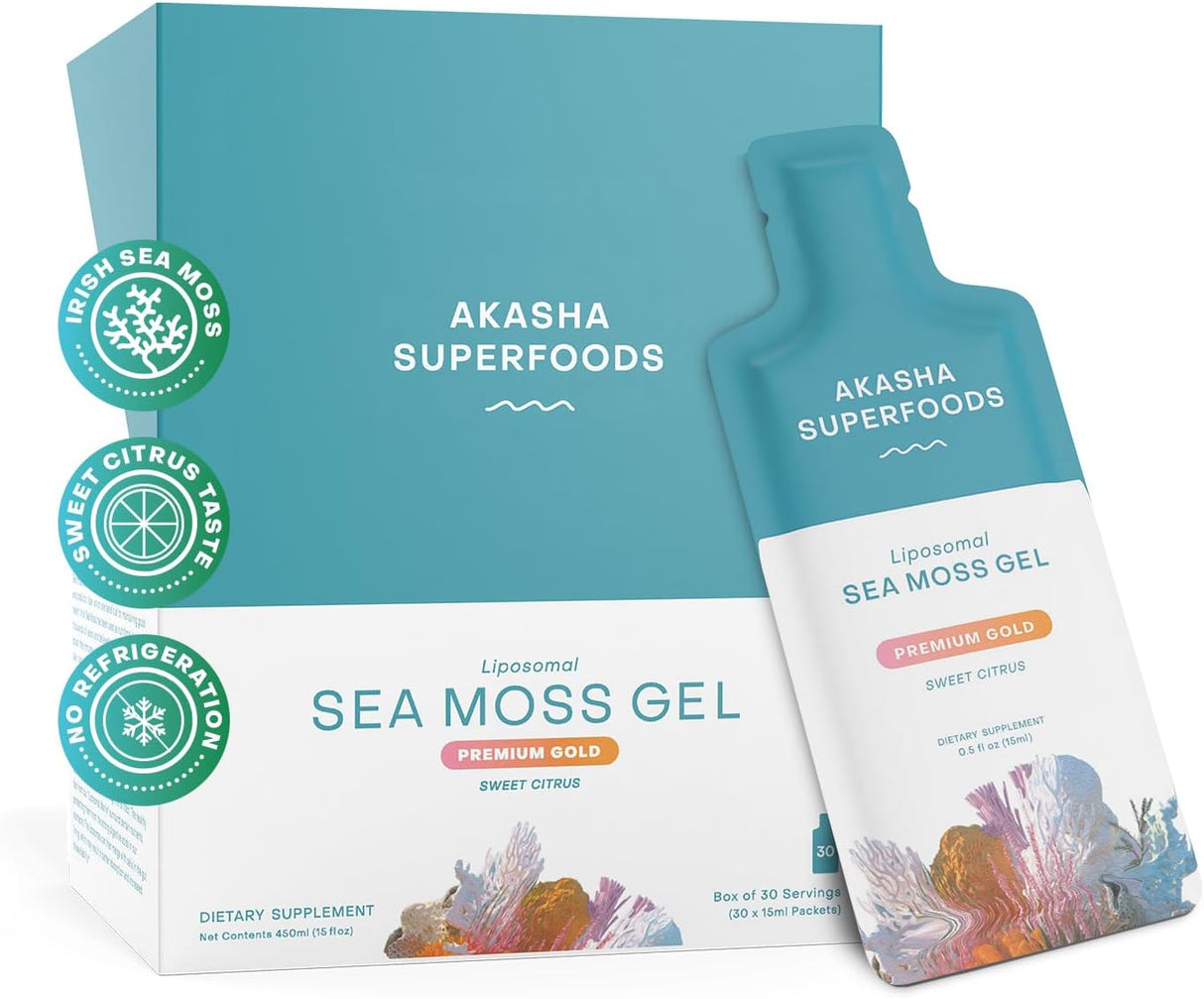 Gel de Musgo de Irlanda, Liposomal, Vitamin E, Citrus, 30 Ct